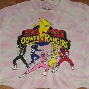 Power rangers cropped tee